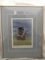 Full view of framed Spirit of the Winds print showing mat and frame