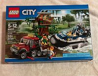 Front of sealed LEGO 60071 Hovercraft Arrest box showing artwork and piece count