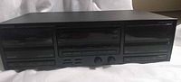 Front view showing entire Kenwood double cassette deck