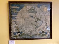 Full view of framed map print