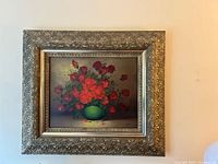 Front view showing entire framed painting