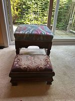 Both ottoman and footstool front view