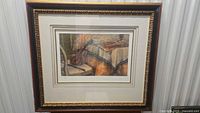 Front view of framed print showing artwork, matting and frame
