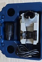 sharpener unit, chuck, power cord inside case