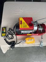 Hoist with power cord, wired pendant, remote