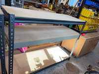 Full view of shelving unit front angle