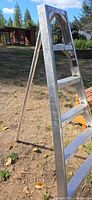 Side view of Ladder King aluminum 5-step tripod ladder