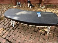 Full view of bench showing seat and frame