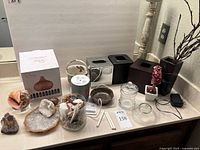 Group shot of entire lot on countertop