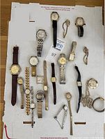 Group shot showing entire assortment of watches