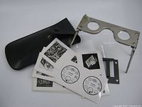 entire set showing viewer, case, cards, frame, spacer