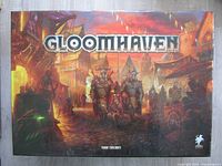 Front lid artwork of Gloomhaven box