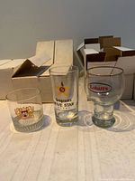 Three representative glasses showing each style