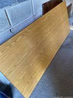 Top view of rectangular laminate table