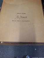 John Wanamaker Men’s Store cardboard hat box lid