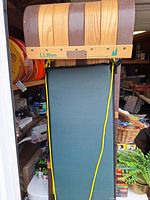 Front view showing L.L. Bean logo, wood slats, foam pad, rope