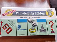 Front of sealed Monopoly Philadelphia Edition box