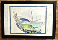 Front view of framed watercolour artwork