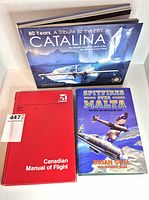 Front view of all three aviation books