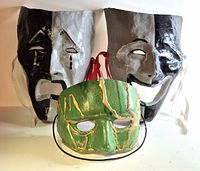 Front view of all three masks