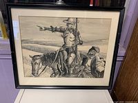 Full view of framed John Roberts western print