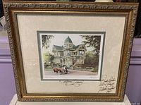 Framed print full view showing artwork, frame and mat