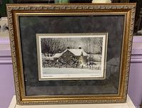 Framed signed and numbered print overall view