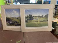 Both matted prints side by side showing overall appearance and size