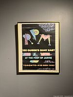 Front view of framed RPM Night Club screen print