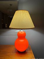 Lamp illuminated showing color and form