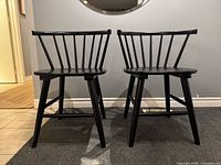 Both spindle back chairs front view