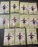 All eleven sealed packages of Butterfly Girl's Fashion Tights displayed