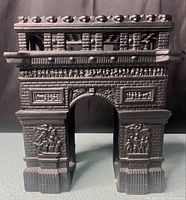 Front view of cast iron Arc de Triomphe replica