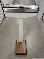 Full front view of Health o meter physician beam scale