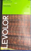 Retail box front showing Levolor branding, model, bamboo shade image