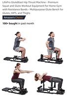 Marketing image showing assembled LifePro GluteBlast hip thrust machine in use