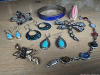 Group shot of all ten sterling jewellery pieces