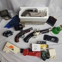 Group shot of all Avon figural bottles