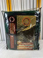 Front view of sealed blanket package showing brand and line