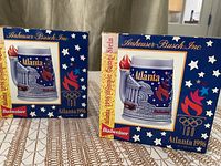 Two boxed Budweiser Atlanta 1996 Olympic Games beer steins