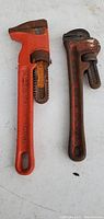 Both pipe wrenches side by side showing full length