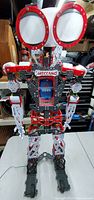 Front view of assembled Meccano robot