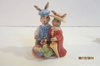 Front view of Bunnykins Sunday Stroll figurine