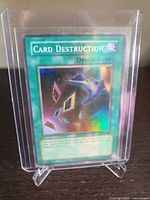 Front of Card Destruction showing foil bleed