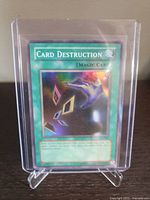 Front of Card Destruction Spell card in holder