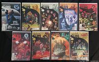 Front covers of all nine Original Sin issues #0-8