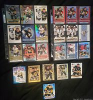 Full view of all cards: two binder pages and six loose cards