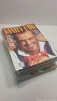 Stack of Vanity Fair magazines, top cover Jack Nicholson
