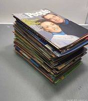 Tall stack of People magazines