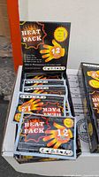 Open retail display box showing multiple individual Heat Pack sachets
